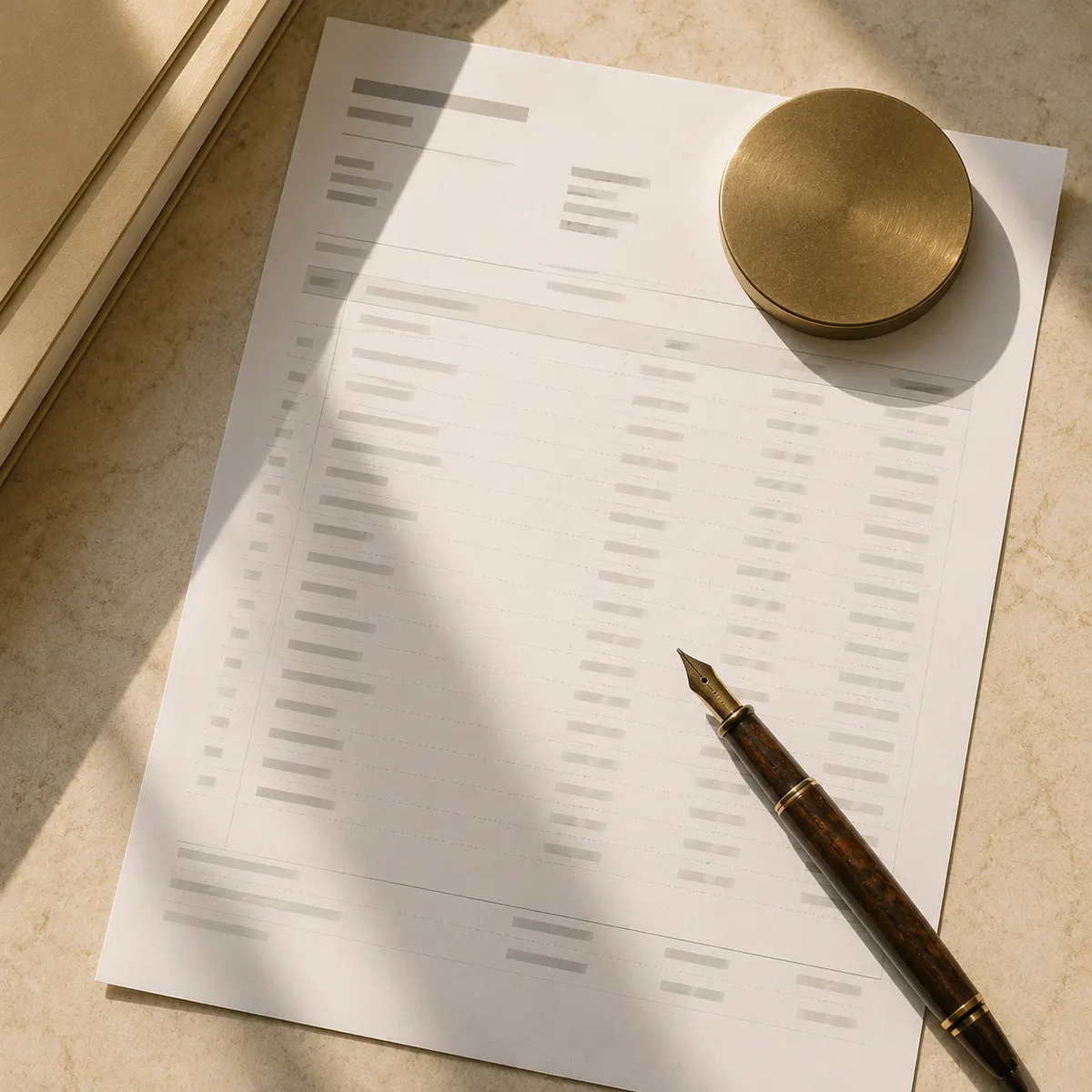 Bank statement showing a stable account balance
